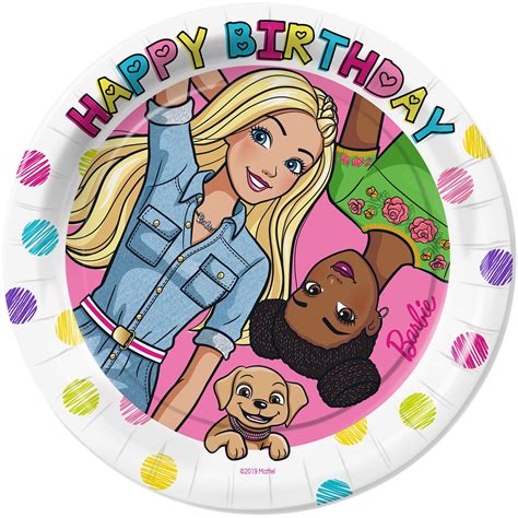 Barbie Dreamhouse Adventures Dinner Plates In 2021 Barbie Dream House