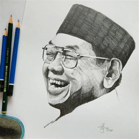 Gambar Karikatur Pensil Gus Dur 55 Koleksi Gambar