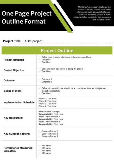 Top 10 Project Outline Templates With Samples And Examples