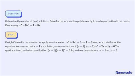 ⏩solveddetermine The Number Of Real Solutions Solve For The Numerade