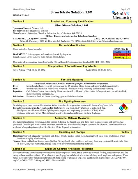 Material Safety Data Sheet