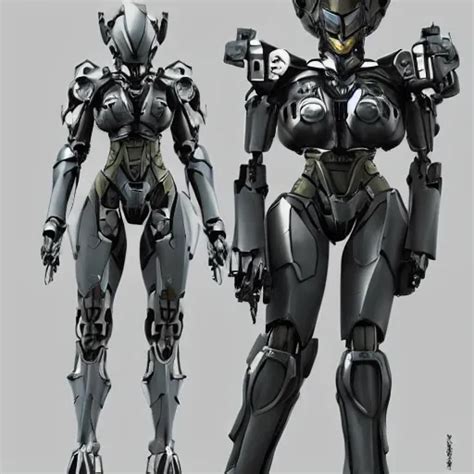 Female Power Armor Very Symmetrical Body Highly Stable Diffusion