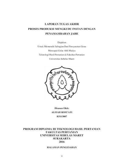 Pdf Laporan Tugas Akhir Proses Produksi Mengkudu Proses Produksi