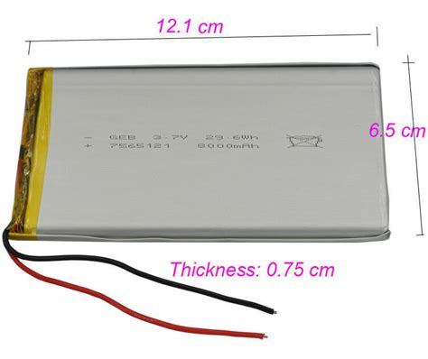 V Mah Polymer Li Lithium Cells Lipo For Ipod Tablet Pc