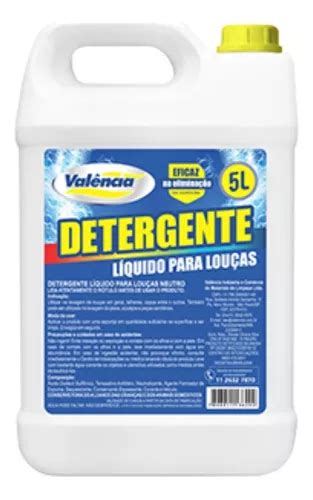 Detergente Líquido Valência Galão 5 L Neutro Lava Louças MercadoLivre