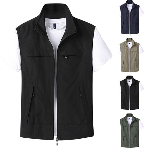 Apexfwdt Men S Casual Outdoor Work Vest Quick Drying Safari Fishing