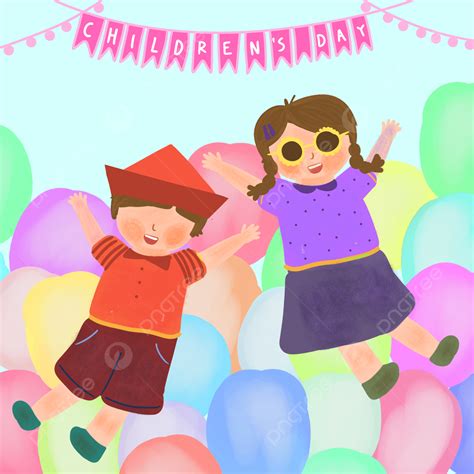 Happy Childrens Day With Balloons Background Balloon Childrens Day