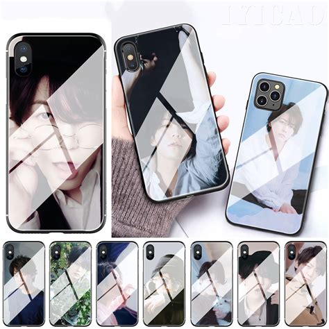 Iyicao Kamenashi Kazuya Coque De T L Phone En Verre Tremp Pour Apple