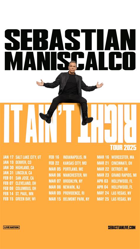 Sebastian Maniscalco 2025 Tour - Idell Barbette