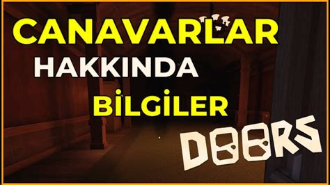 Doors Canavarlar Hakkında Bilgiler Roblox Doors Hotel Update