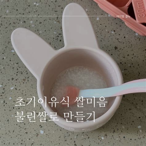 초기이유식 쌀미음 10배죽 불린쌀로 만들기 릴리팟 6 8일치 큐브 네이버 블로그