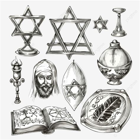 Judaism Religion Symbols Isolated Sketch Judaism Religion Symbol Png