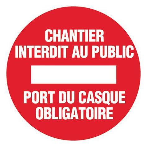 Panneau De Signalisation De Chantier Port Du Casque Obligatoire My