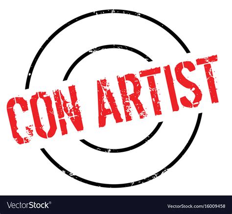 Con Artist Rubber Stamp Royalty Free Vector Image