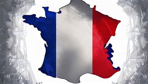 Premium Photo Map Flag Of France Isolated On White Background