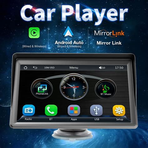 7 Inch Multimedia Player Touch Screen Wireless Carplay Ios Android Auto