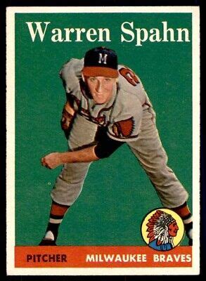 Topps Warren Spahn Braves Nm To Nm Mt Ebay