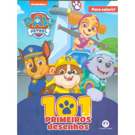 Livro Primeiros Desenhos Paw Patrol Para Colorir