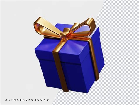 Coffret Cadeau Rendu 3d Transparent PSD Premium