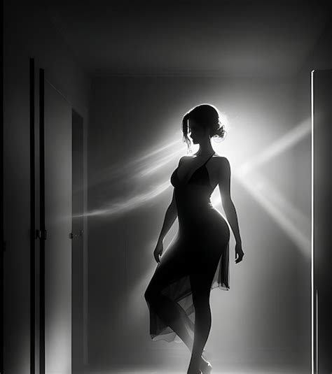 Premium Photo Dramatic Lighting To Create Captivating Silhouettes And Shadows In A Woman S Pose