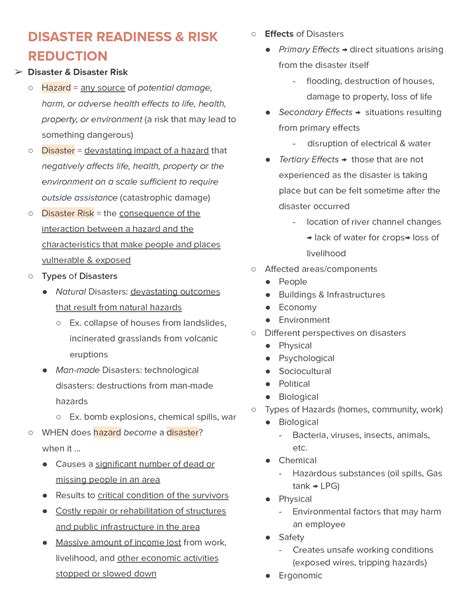 Solution Disaster Readiness And Risk Reduction Drrr Reviewer Studypool