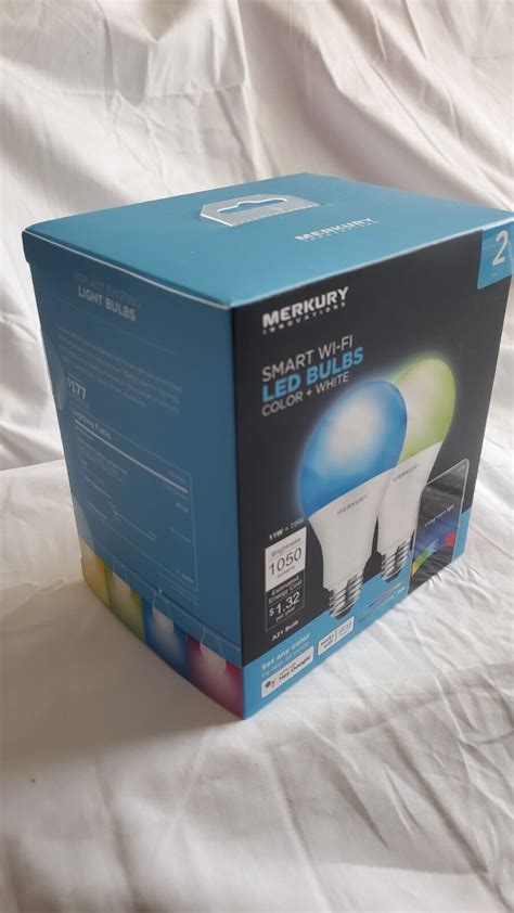 Merkury Innovations Smart Wi Fi Led Bulbs Color White Pack A