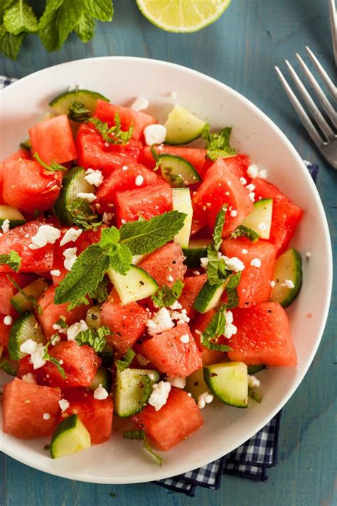 Watermelon Feta Salad Minutes Prep Crazy Vegan Kitchen