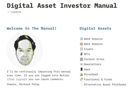 Digital Asset Investor Manual