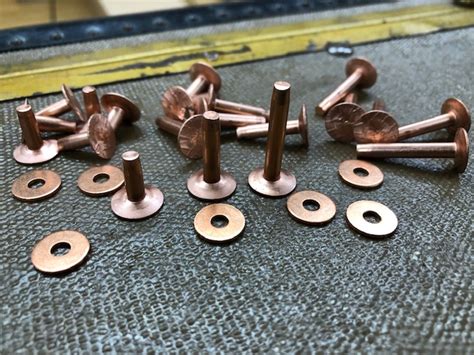 Copper Rivets And Burrs Size Rivets For Leather Crafting