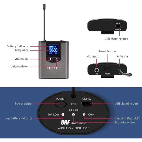 Double Casque Sans Fil Uhf Avec Micro Et Micro Cravate Avec