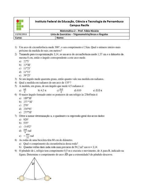 PDF Lista De Trigonometria DOKUMEN TIPS