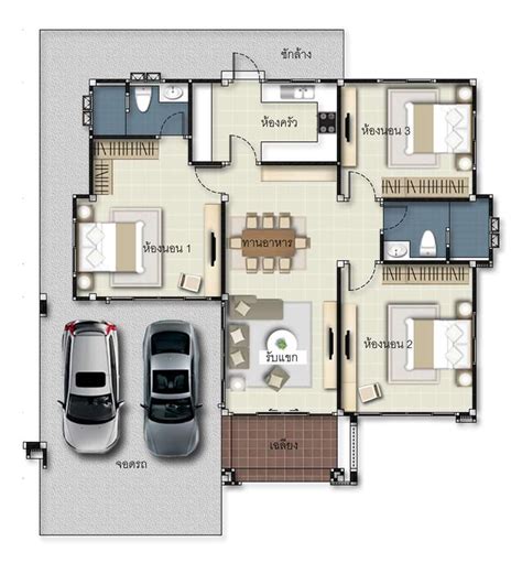 Bedroom Bungalow House Design With Floor Plan Floor Roma