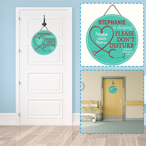 Teissuly Welcome Sign for Night Nurse Office Door Decorations 9.8 ...