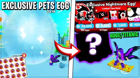 Abri Exclusive Pets Egg No Pet Simulator X E Choquei Um Pet