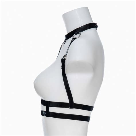 Latex Harness Alice Top Harness Black Silver Latex Etsy