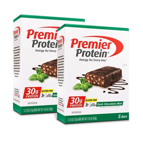 Premier Protein 30g Dark Chocolate Mint Protein Bars 12 Count Reviews 2021