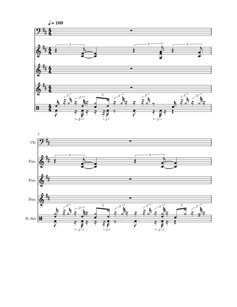 The Song No One Wrote For Real Sheet Music For Piano Contrabass