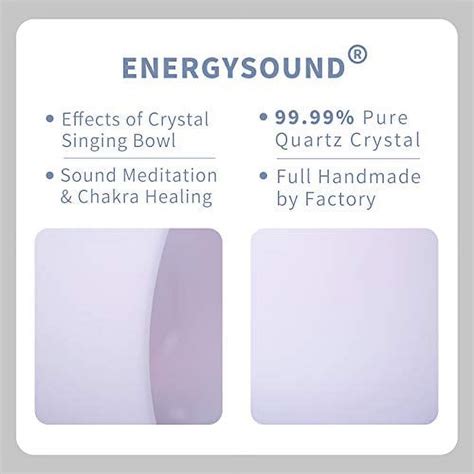 ENERGYSOUND F Note Heart Chakra Frosted Quartz Crystal Singing Bowl 9