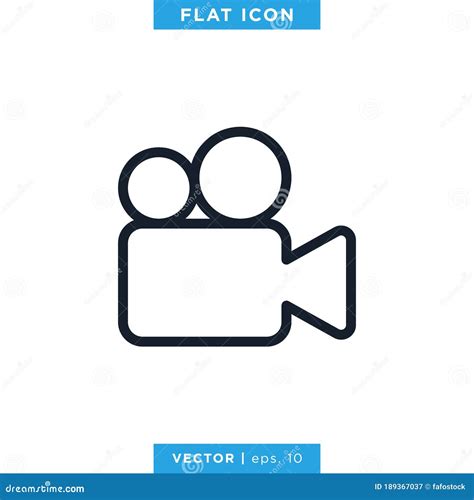 Video Camera Icon Vector Logo Design Template Camcorder Symbol Stock