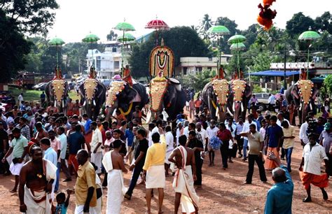 Onam procession Thrikkakara Temple