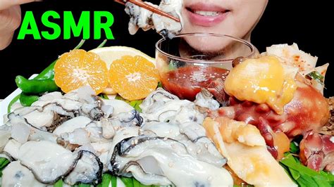 Asmr Oyster Sea Squirt Rawandfresh Mukbang No Talking 굴 멍게 리얼사운드 먹방