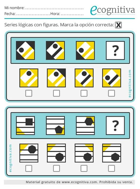 Series L Gicas Con Figuras Para Mayores Estimulaci N Cognitiva Pdf