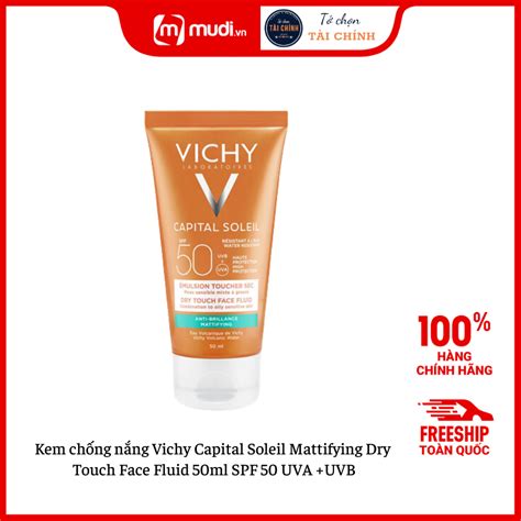 Kem Ch Ng N Ng Vichy Capital Soleil Mattifying Dry Touch Face Fluid