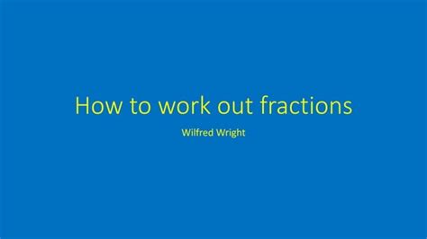 Fractions Introduction Ppt