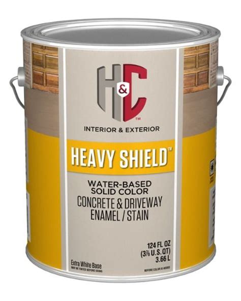 H C Heavy Shield Water Based Solid Color Concrete Driveway Enamel