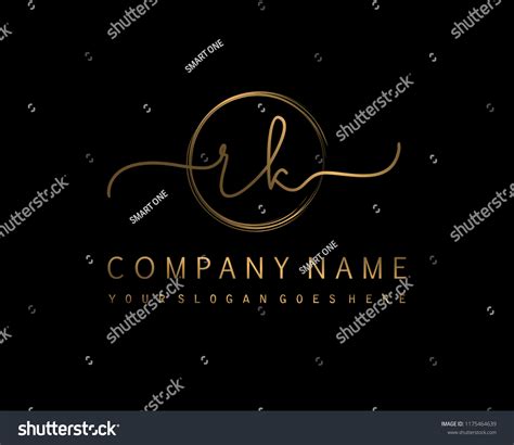 R K Initial Handwriting Logo Vector Stock Vector (Royalty Free) 1175464639 | Shutterstock