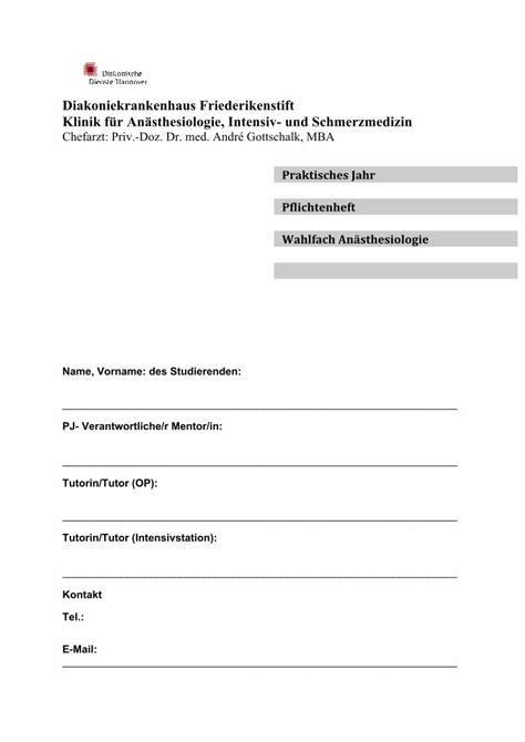 Pdf Diakoniekrankenhaus Friederikenstift Klinik F R Wahlfach