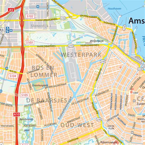 Amsterdam Digitale Kaart Plattegrond