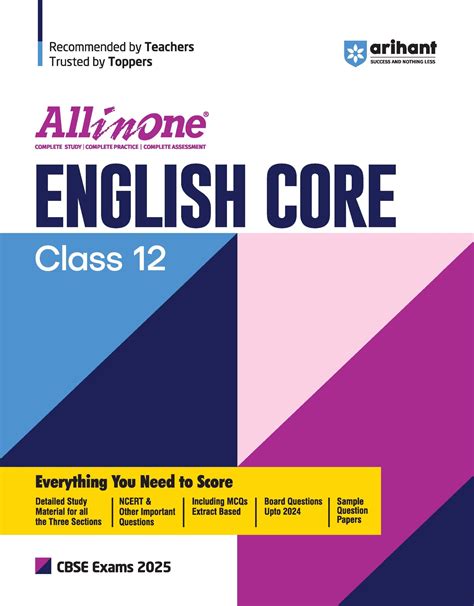 All In One English Core For Cbse Exams 2025 Class 12 F980 9789359983929 Arihant