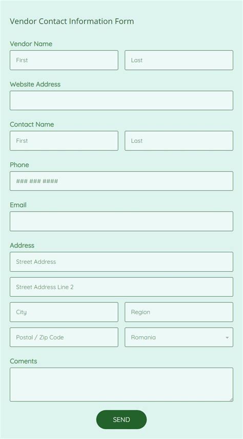 20+ Vendor Forms - Form Templates | 123FormBuilder